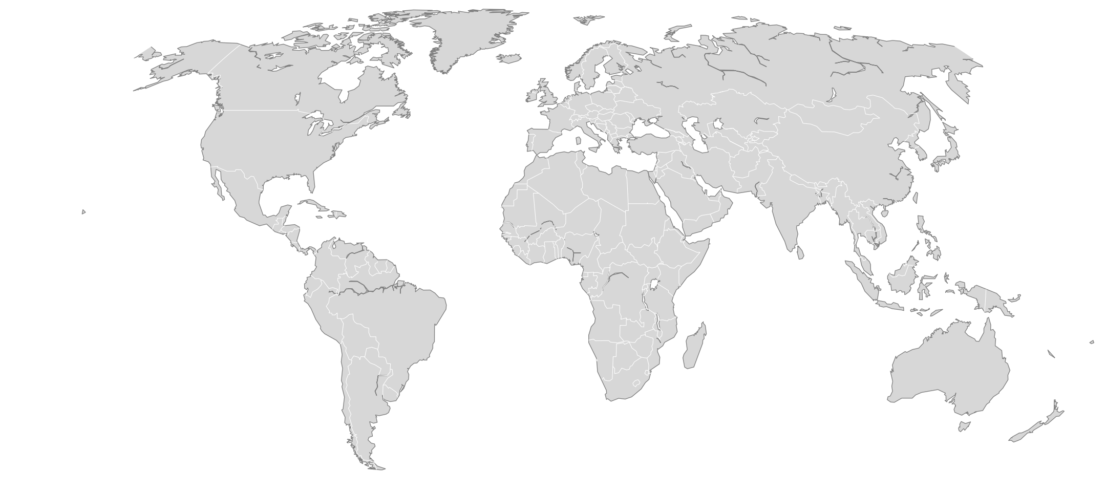 World map in black and white
